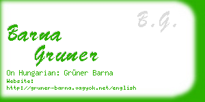barna gruner business card
